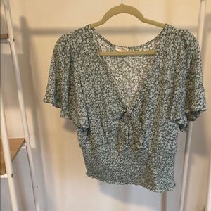 Floral Green Women's Top